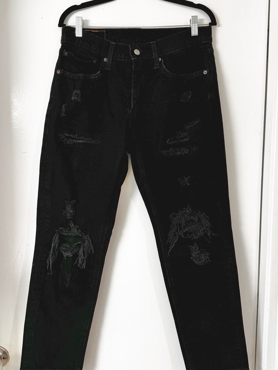 Levi's Other - Levi's 531 32x30 Black Stretch Athletic Slim Distressed Jeans